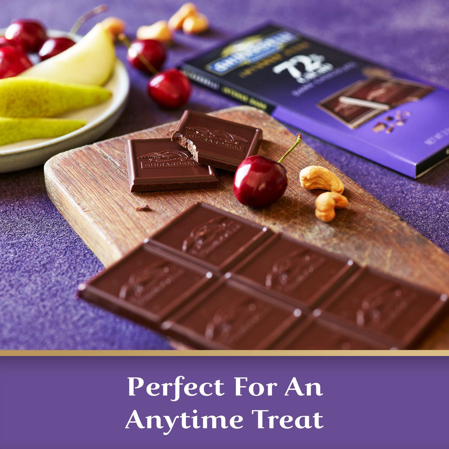 GHIRARDELLI Intense Dark Chocolate Bar, 72% Cacao, 3.5 Oz Bar (Pack of 12)