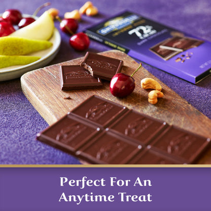 GHIRARDELLI Intense Dark Chocolate Bar, 72% Cacao, 3.5 Oz Bar (Pack of 12)