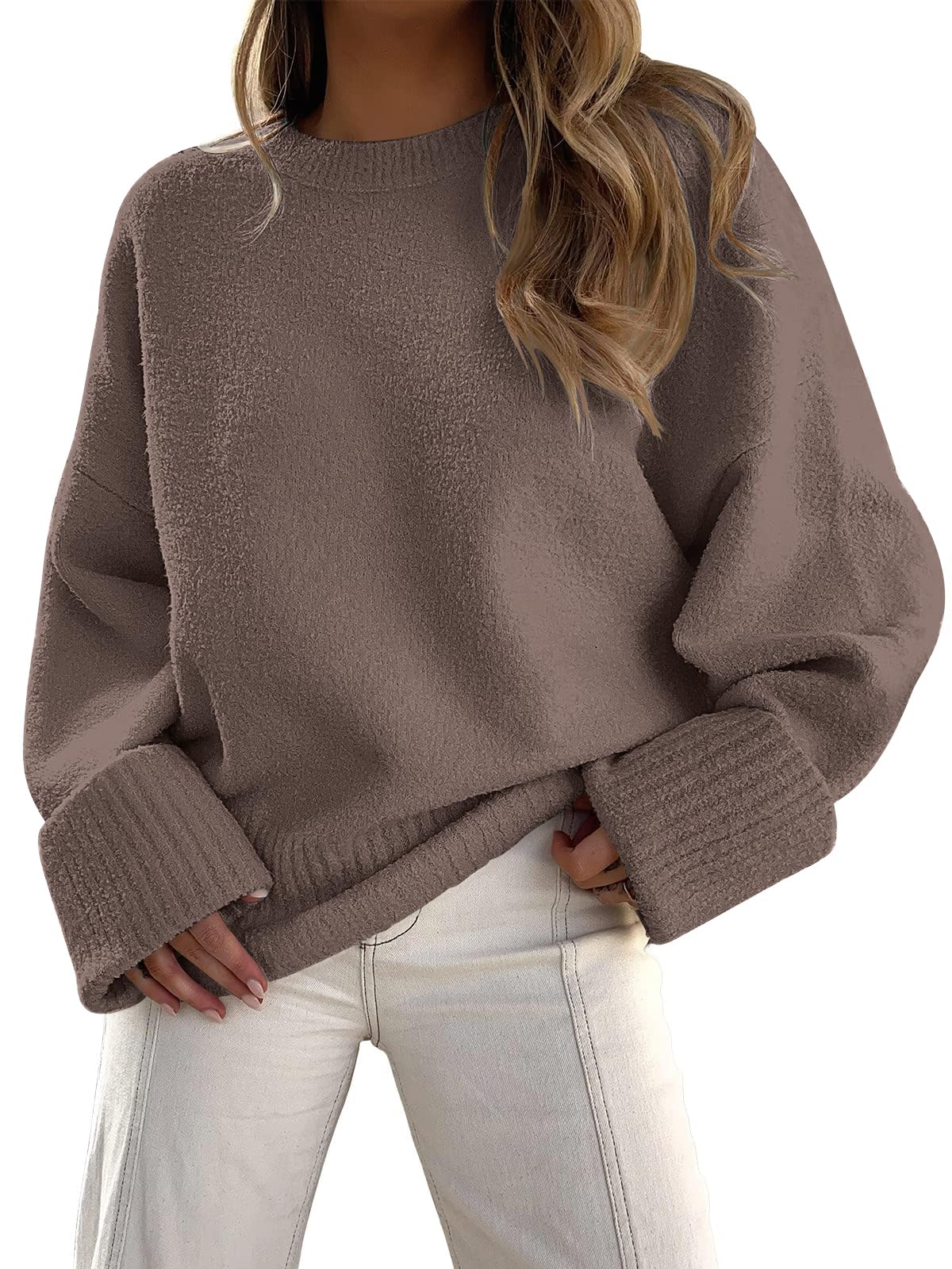 LILLUSORY Oversized Sweater Womens 2025 Fall Fashion Outfits Pullover Long Tunic Old Money Winter Cozy Clothes Cute Crewneck Trendy Knit Chunky Warm Knitted Ladies Top