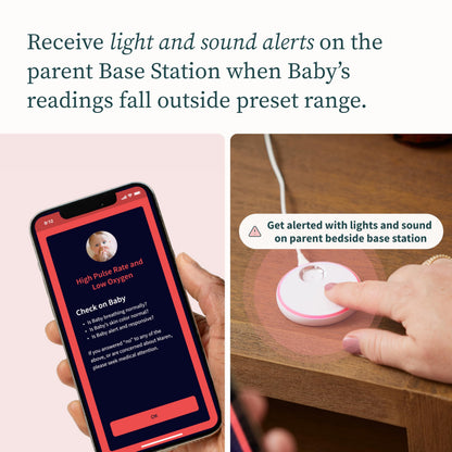 Owlet Dream Sock - FDA-Cleared Smart Baby Monitor - Track Live Pulse (Heart) Rate, Oxygen in Infants - Receive Notifications - Bedtime Blue