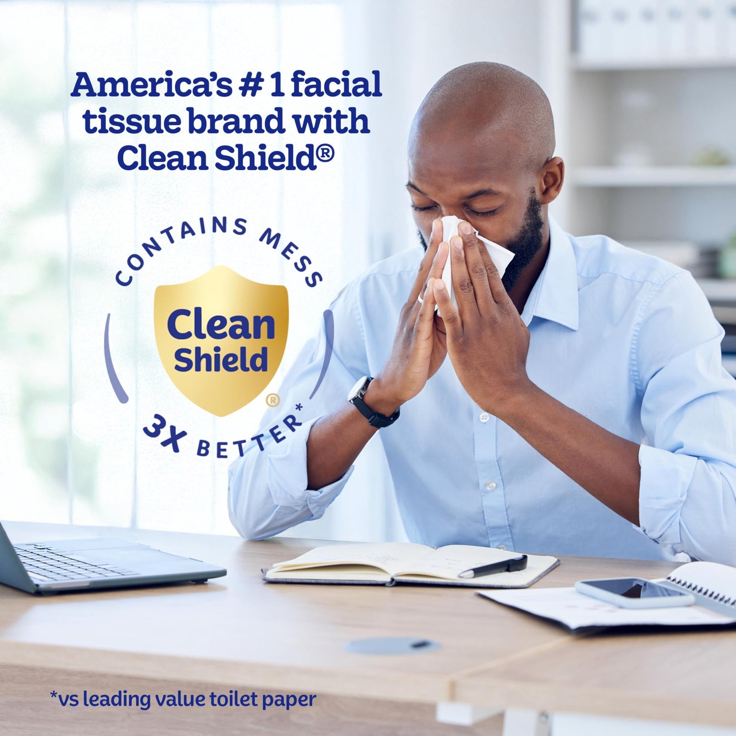 Kleenex Ultra Soft Facial Tissues, 4 Cube Boxes, 60 Tissues per Box, 3-Ply (240 Total), Packaging May Vary