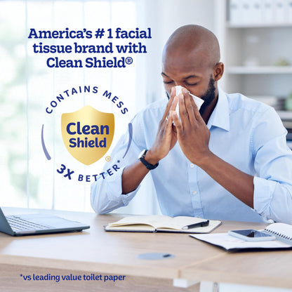 Kleenex Ultra Soft Facial Tissues, 4 Cube Boxes, 60 Tissues per Box, 3-Ply (240 Total), Packaging May Vary