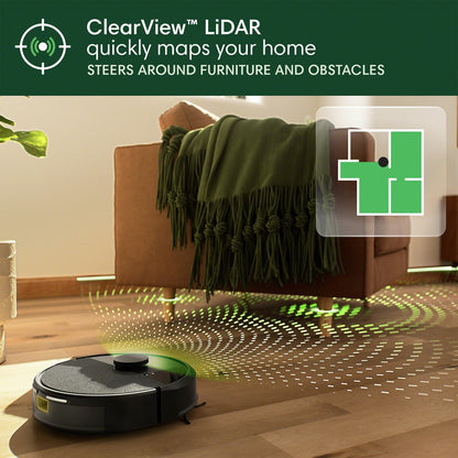 iRobot Roomba 104 Vac Robot Vacuum - Intense Power-Lifting Suction, Smart & Fast Home Mapping, Ideal for Pet Hair, LiDAR Navigation, Multi-Surface Cleaning, Cleans in Neat Rows, Self-Charging