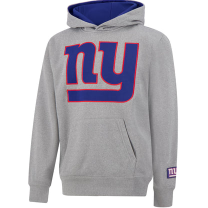 Ultra Game NFL Boys Extra Soft Fleece Pullover Hoodie Sweatshirt, New York Giants, Heather Gray, 8