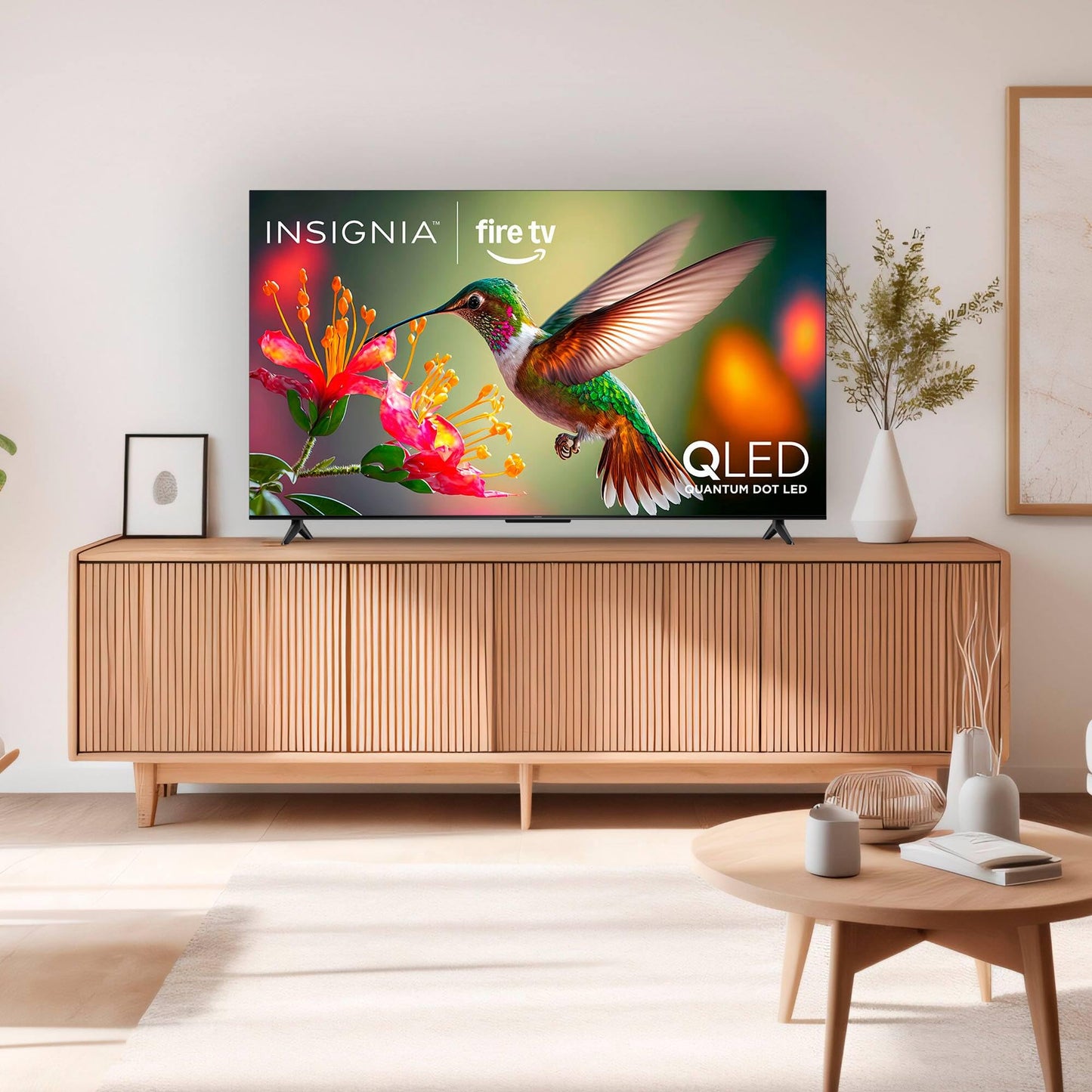 INSIGNIA 65" Class QF Series LED 4K UHD QLED Smart Fire TV with Alexa Voice Remote (NS65-UQFL26)