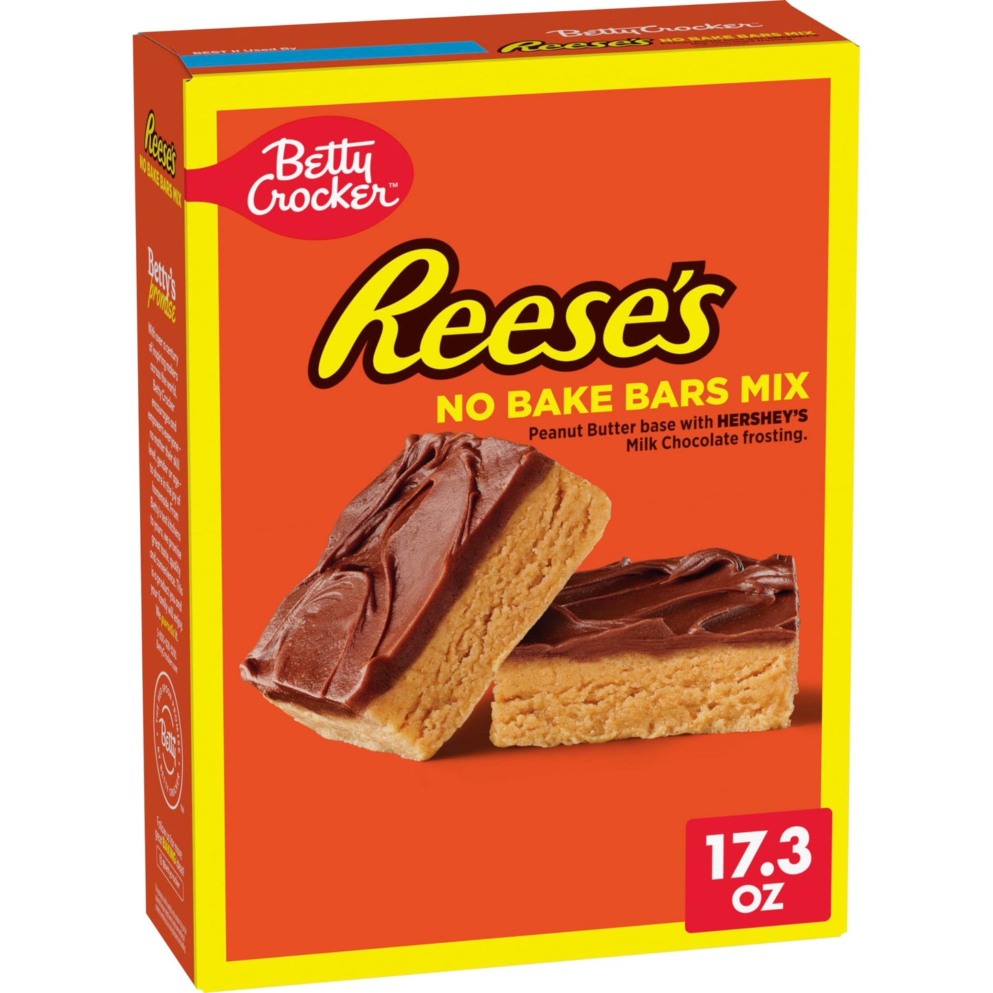 Betty Crocker REESE'S Peanut Butter No Bake Bars Mix With HERSHEY’S Milk Chocolate Frosting, 17.3 oz