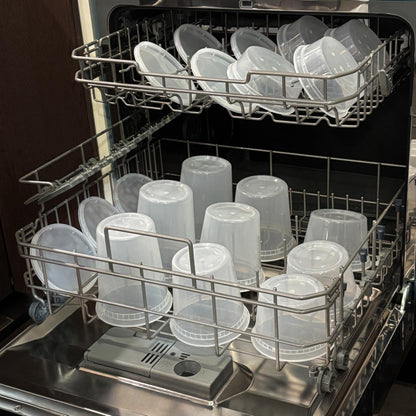 TashiBox 50 Sets 16 Oz Plastic Deli Containers with Lids - Food Storage Containers with Lids - Clear Airtight Meal Prep Containers, BPA Free, Stackable, Leakproof, Microwave and Freezer Safe