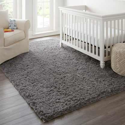 Ophanie 8x10 Area Rugs for Living Room, Large Shag Bedroom Carpet, Grey Big Indoor Thick Soft Nursery Rug, Gray Fluffy Carpets for Boy and Girls Room Dorm Home Decor Aesthetic