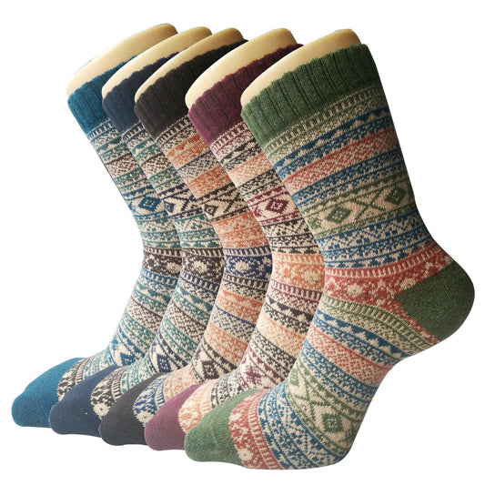 Senker Fashion Wool Socks for Women, Stocking Stuffers Christmas Gifts for Women Mom Her Boot Warm Crew Sock for Winter