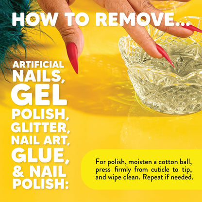 Onyx Professional 100% Pure Acetone Nail Polish Remover Kit with 7 inch Nail File, 8 fl oz - Made in USA, Maximum-Strength Gel Polish Remover, Artificial & Glitter Nail Polish