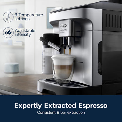 De'Longhi Magnifica Evo Automatic Espresso & Coffee Machine with Automatic Milk Frother for Latte, Cappuccino, Iced Coffee, Built-in Grinder, ECAM29084SB