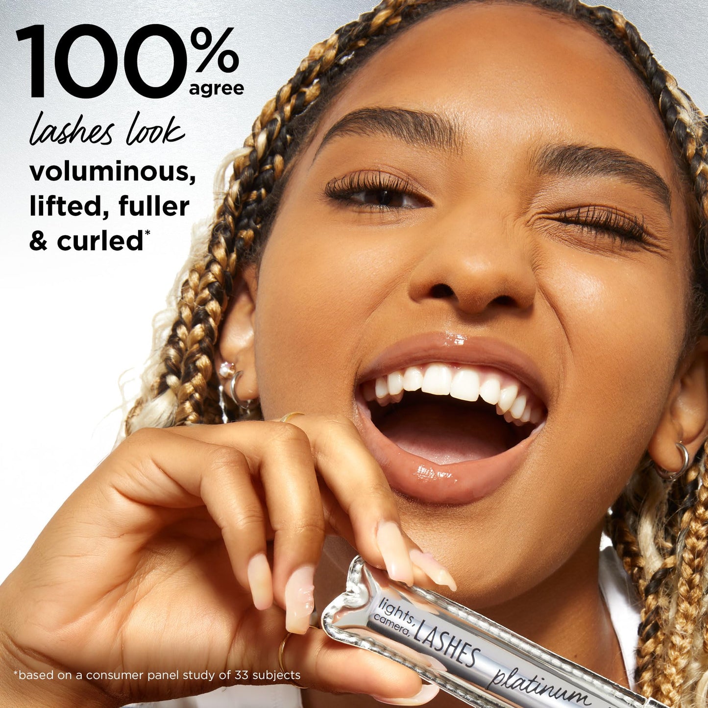 tarte lights, camera, lashes platinum voluminizing mascara - black - full size