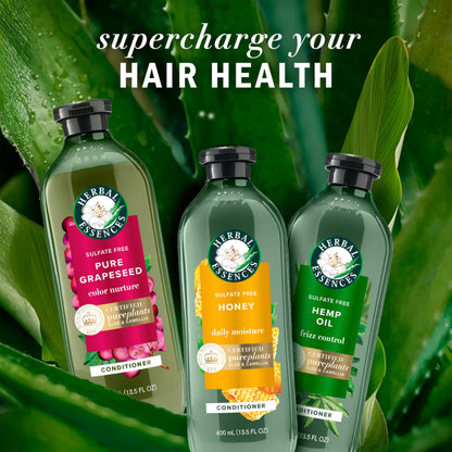 Herbal Essences Sulfate Free Shampoo with Honey for Daily Moisture, Nourishes Dry Hair, Moisturizing Shampoo with Certified Camellia Oil and Aloe Vera, Lightweight For All Hair Types, 33.8oz