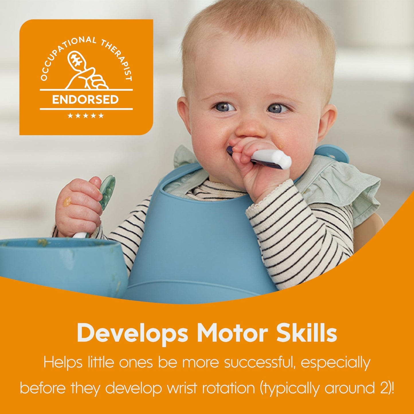 NumNum Suction Bowls for Babies & Toddlers, Extra Strong Non-Slip Suction, 100% Food-Grade Silicone, BPA-Free, Microwave & Dishwasher Safe, Baby-Led Weaning Bowls for 4+ Months, 2-Pack Blue