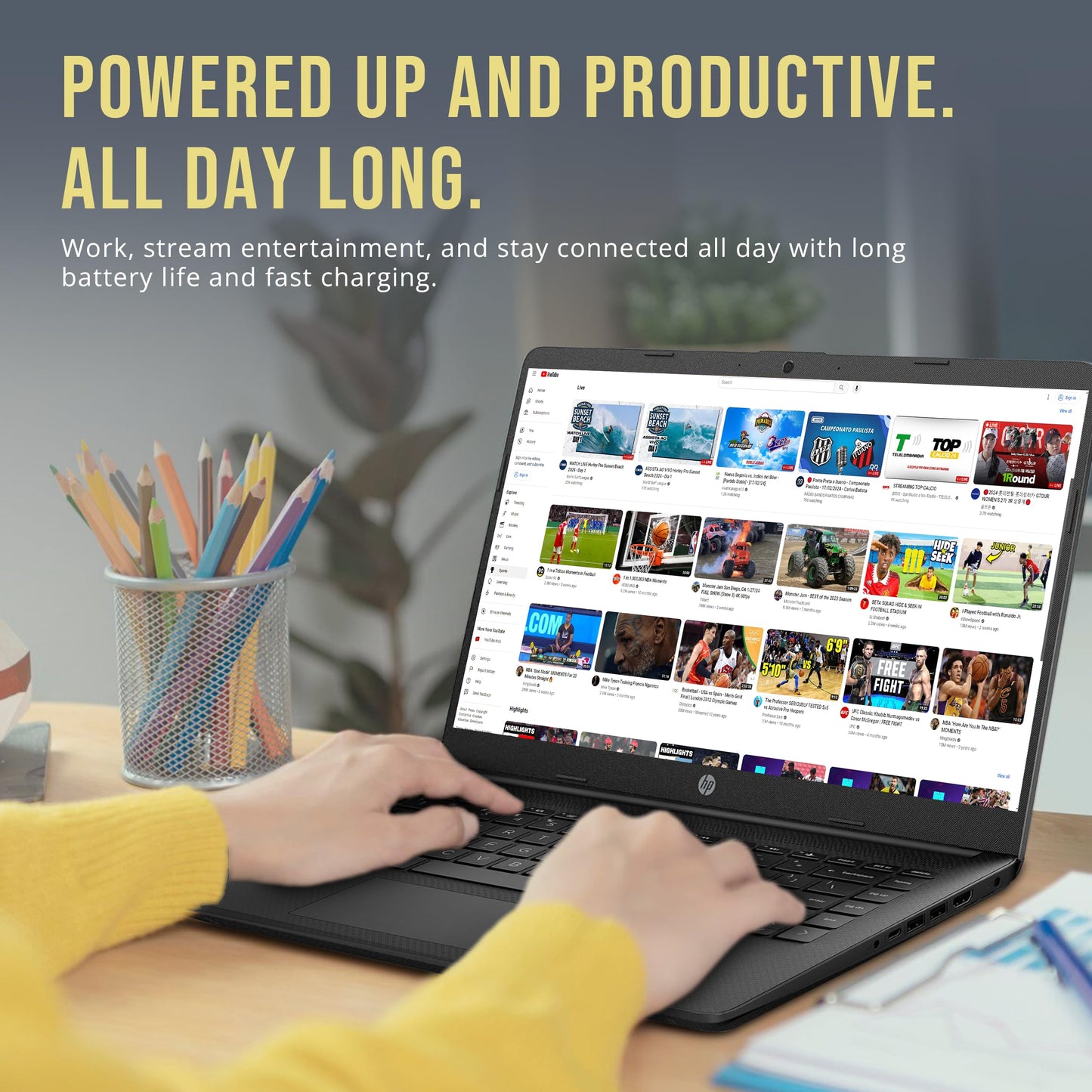 HP Stream 14" HD BrightView Laptop, Intel Celeron N4120, 8GB RAM, 288GB Storage (128GB eMMC + 160GB SSD Docking Station Set), Intel UHD Graphics, HD Webcam, Wi-Fi, 1 Year Office 365, Win 11 S, Black