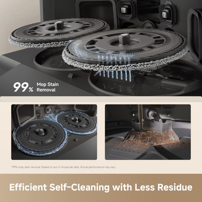 DREAME L40 Ultra Gen 2 Robot Vacuum and Mop with 25,000Pa Suction, Extendable Side Brush and Mop, All-in-One Self-Emptying & Cleaning Dock, Voice & App Control, Black