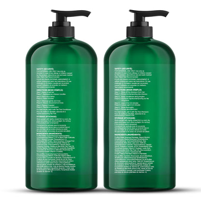 Botanic Hearth Tea Tree Shampoo And Conditioner Set | With 100% Pure Tea Tree Oil, For Itchy And Dry Scalp, Sulfate/Paraben Free | For Men And Women | 16 Fl Oz Each
