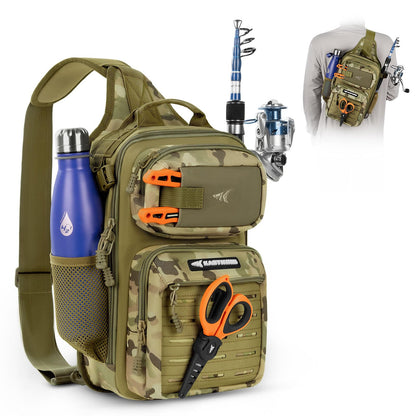 KastKing BlowBak Tactical Sling Tackle Bag-Lightweight Fishing Backpack Storge Fishing Gear and Equipment,Gift for Men