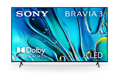 Sony 85-Inch Class 4K Ultra HD BRAVIA 3 LED Smart TV with Google TV, Dolby Vision HDR, and Exclusive Features for PlayStation®5 (K-85S30), 2024 Model