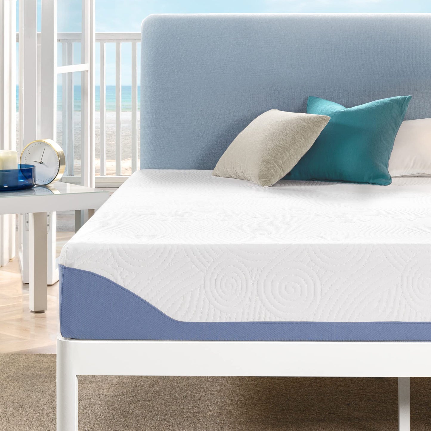 Mellow 10 Inch Cooling Gel-Infused Memory Foam Bed Mattress, Medium Firm Sleep and Breathable Fabric Cover, Twin , Mattress In A Box
