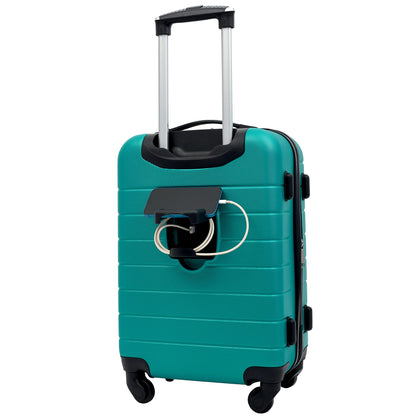 Wrangler Smart Luggage Cup Holder and USB Port, Teal, 2 Piece Set