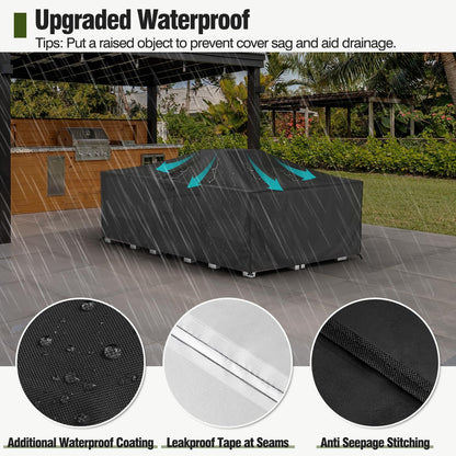 MR.COVER Patio Furniture Cover Waterproof, Outside Table and Chair Set Cover, Garden Windproof Heavy Duty Furniture Protection for Outdoor Sectional Sofa Chair Set Size 88L x 62W x 28H inch