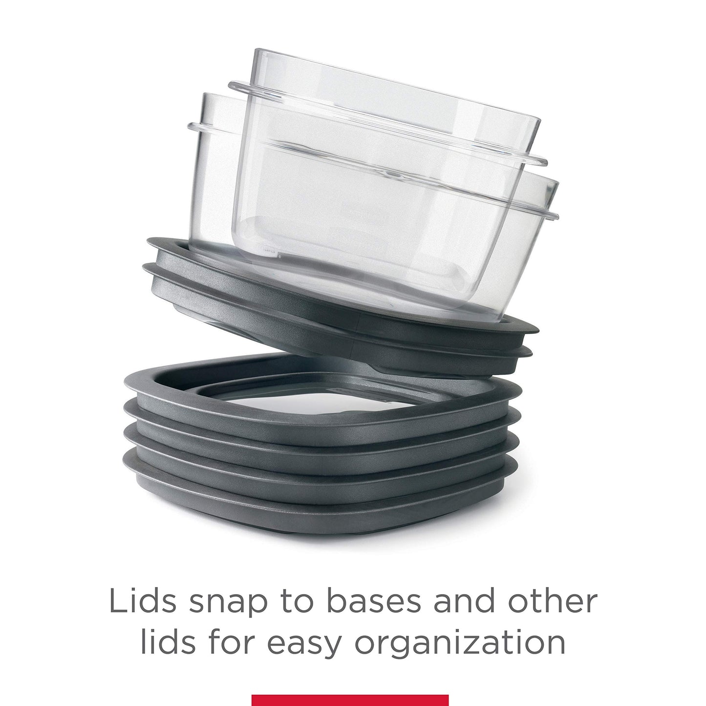 Rubbermaid 28-Piece Clear/Grey Food Storage Containers, Premium Snap Bases, and Various Size Lids, Perfect for Meal Prep, Leftovers, and Dishwasher Safe