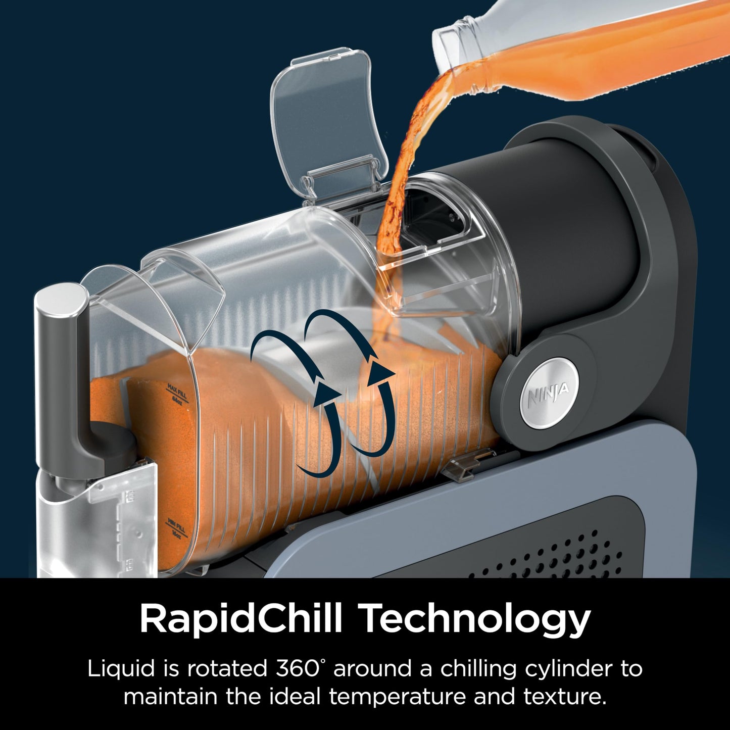 Ninja SLUSHi Professional Frozen Drink Maker with RapidChill Technology, 88 oz. Frozen Drink & Slushie Machine, 5 Preset Programs, Frozen Margaritas, Frappés, and More, Orange Mango, FS301OR