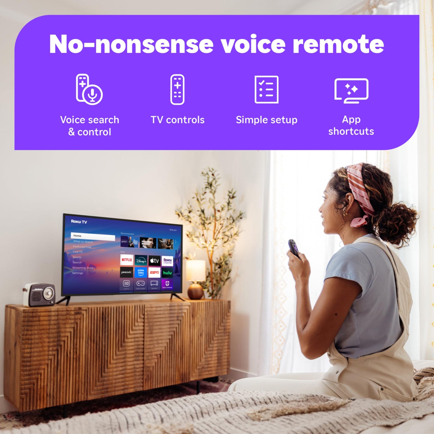 Roku Smart TV 2025 – 32-Inch Select Series, 1080p Full HD TV TV with Voice Remote – Flat Screen LED Television with Wi-Fi for Streaming Live Local News, Sports, Family Entertainment