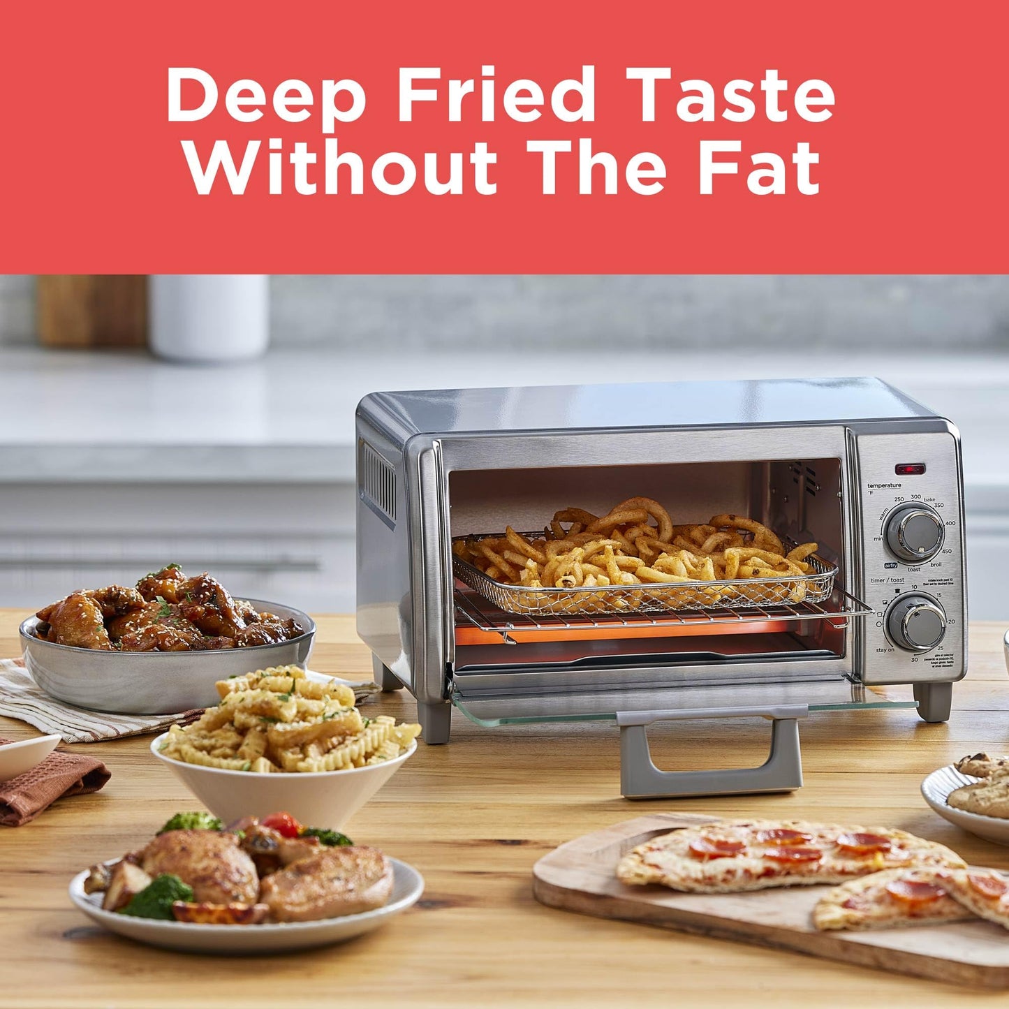 BLACK+DECKER 4-Slice Crisp 'N Bake Air Fry Toaster Oven,TO1787SS-RFP, 4-Slice, 5 Cooking Functions, 30 Minute Timer, Stainless Steel