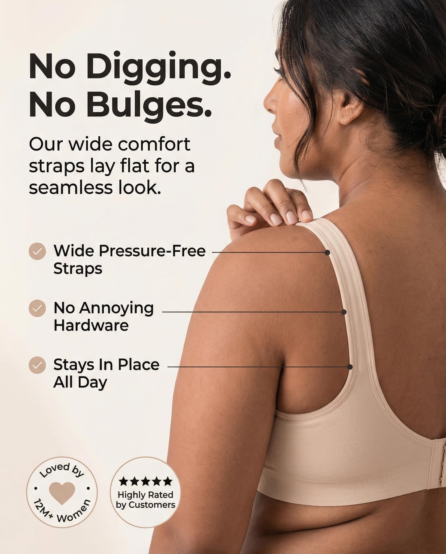 SHAPERMINT Wireless Bras for Women No Underwire – Small to Plus Size Bralettes with Support and Natural Lift