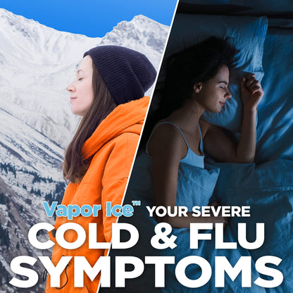 Amazon Basic Care Vapor Ice Day and Night Severe Cold and Flu Relief Caplets, Maximum Strength Medicine, Combo Pack, 48 Count
