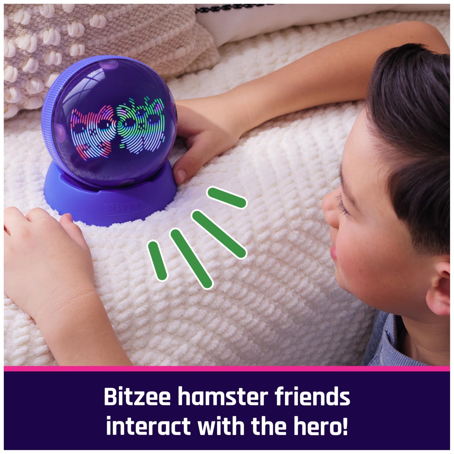 BITZEE, Hamster Ball Interactive Toy Hamster with Over 20 Hamsters Inside, Rolls & Reacts to Touch, Digital Pet Gifts & Stocking Stuffers for Kids