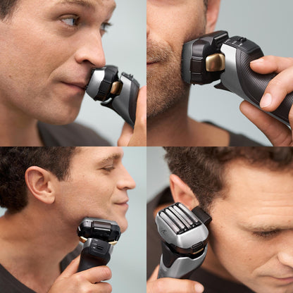 Panasonic ARC5 Electric Razor for Men with Pop-up Trimmer, Wet Dry 5-Blade Electric Shaver with Intelligent Shave Sensor and 16D Flexible Pivoting Head - ES-ALV6HS (Silver)