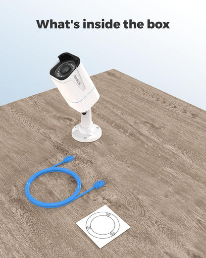 REOLINK 4K/8MP Security PoE IP Camera, Human/Vehicle/Pet Detection, Time-Lapse, 100ft IR Night Vision, Work with Smart Home, Up to 256GB microSD Card, Surveillance Outdoor Indoor, RLC-810A