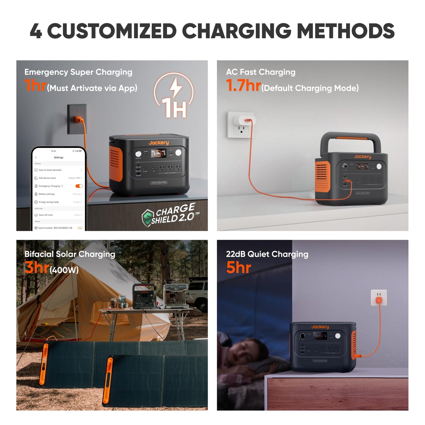 Jackery Explorer 1000 v2 Portable Power Station(2024 New),1070Wh LiFePO4 Battery,1500W AC/100W USB-C Output, 1 Hr Fast Charge, Solar Generator for Outdoor Camping,Off-grid Living,RV,Emergency