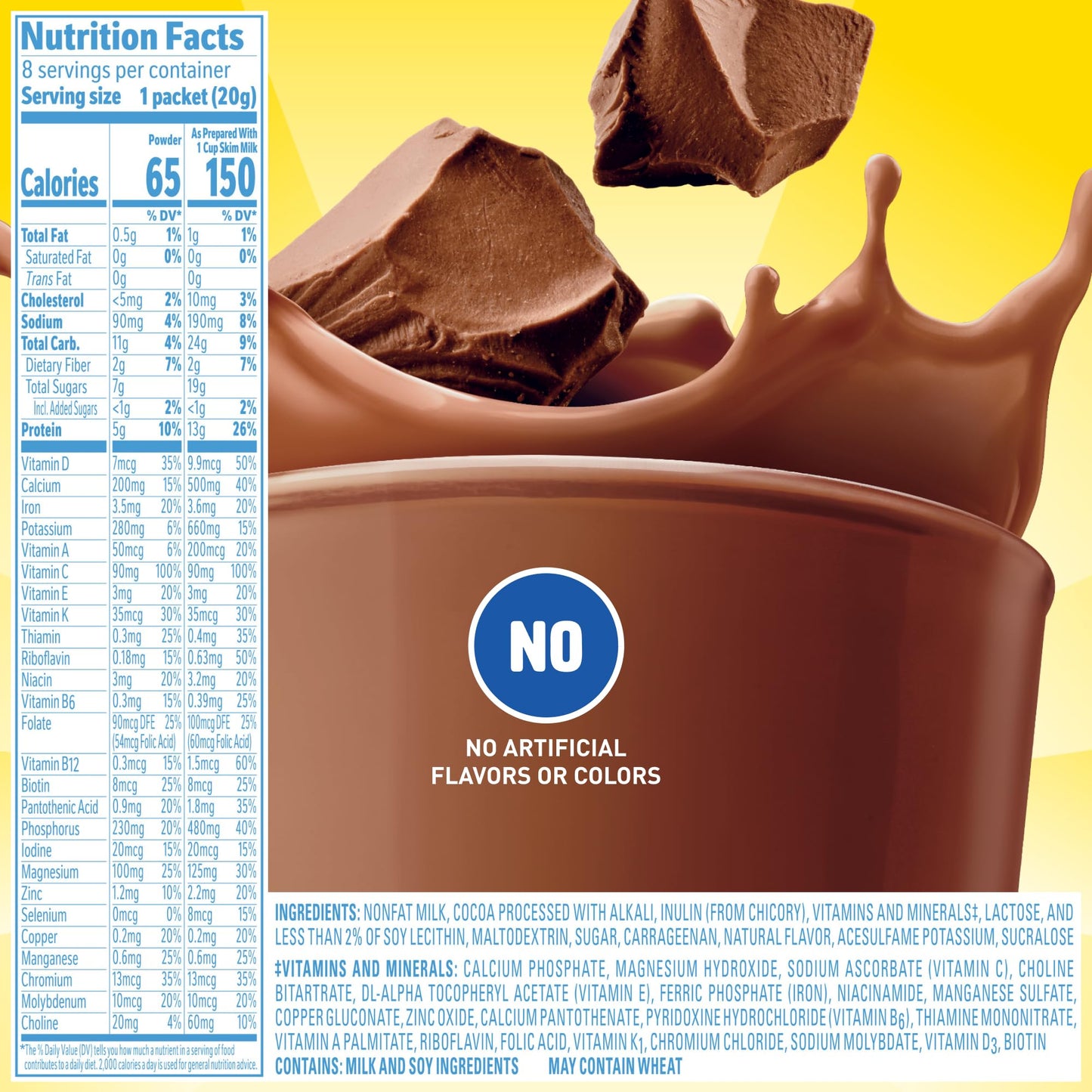 Carnation Breakfast Essentials Light Start Oral Supplement Chocolate 0.705 oz. Packet 64 Ct