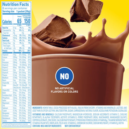 Carnation Breakfast Essentials Light Start Oral Supplement Chocolate 0.705 oz. Packet 64 Ct