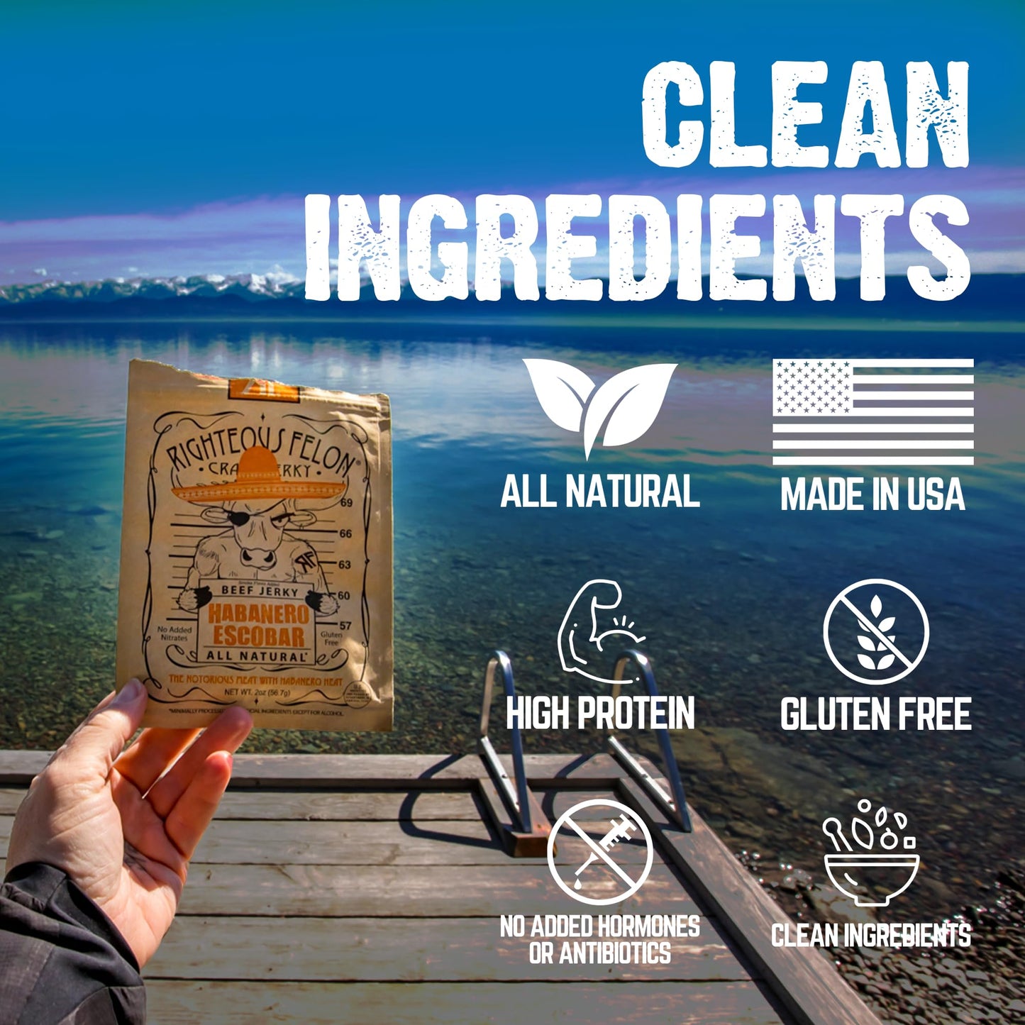 Righteous Felon Beef Jerky Variety Pack | Gluten Free Beef Jerky Snack Packs for Adults | High Protein, Keto-Friendly, Low Sugar | Made with Premium Meats | Gifts for Men | Sampler 8 Pack