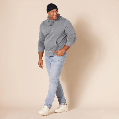 Amazon Essentials Men's Sweatshirt Hoodie, Grey Heather, Medium, Big & Tall Options Available