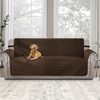 HOMERILLA Couch Cover Sofa Covers Washable Couch Covers for 3 Cushion Couch Sofa Pet Friendly Couch Covers for Dogs Reversible Sofa Cover (68" Sofa, Chocolate/Beige)