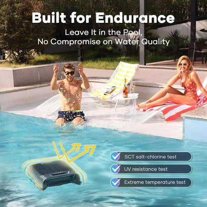 AIPER Surfer S2 Robotic Solar Pool Skimmer with APP Support, 24/7 Cleaning, Dual Charging Modes, Smart Obstacle Avoidance, Ideal for Most Swimming Pool Types