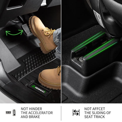 ANBINGO® Floor Mats & Seatback Cargo Liner for 2025 BMW X3 (30 xDrive / M50 xDrive) / 2025 X3 All Weather TPE Floor Liners / 1st & 2nd Row Custom Mat Full Set/Accessories - Black