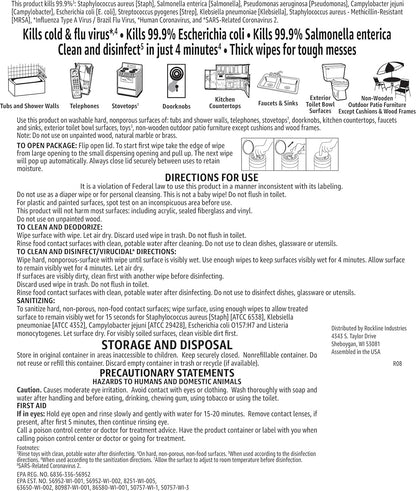 Amazon Basics Disinfecting Wipes, Lemon & Fresh Scent, Sanitizes/Cleans/Disinfects/Deodorizes, 255 Count (3 Packs of 85)