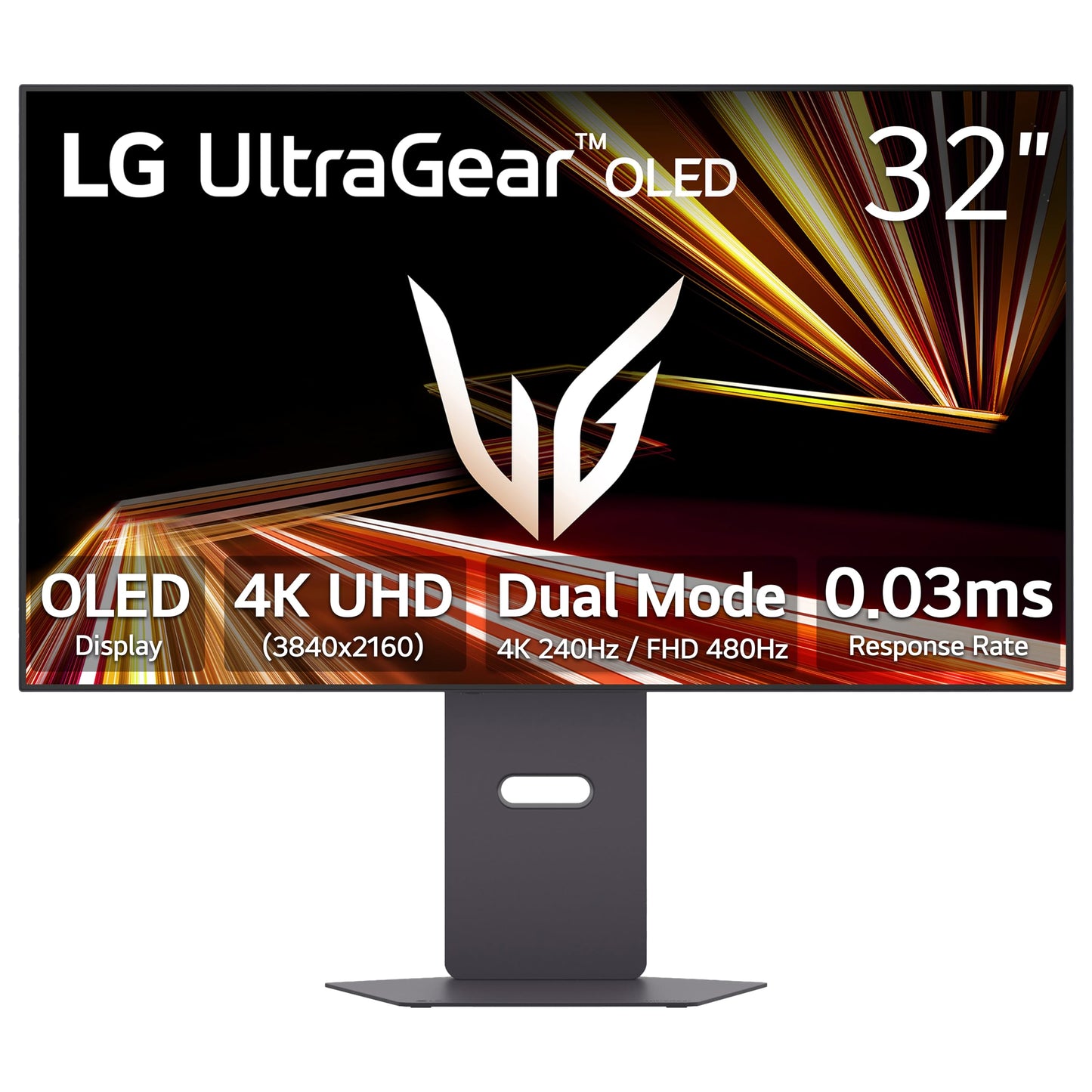 LG 32GX870A-B 32-inch Ultragear 4K UHD (3840 x 2160) OLED Gaming Monitor, Dual-Mode, 240Hz, 0.03ms, NVIDIA, AMD FreeSync Premium Pro, VESA DisplayHDR True Black 400, USB Type-C, DP2.1, Black