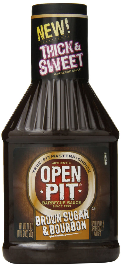 Open Pit Thick & Sweet Brown Sugar & Bourbon Barbecue Sauce, 18 oz. (Pack of 12)