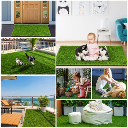 Artificial Grass, Professional Dog Grass Mat, Potty Training Rug and Replacement Artificial Grass Turf, Large Turf Outdoor Rug Patio Lawn Decoration, Easy to Clean with Drainage Holes (48x32 inch)