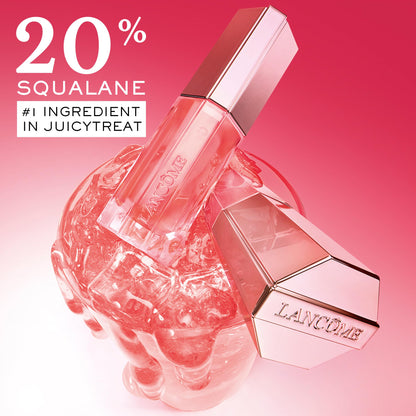 Lancôme Lip Idôle JuicyTreat Oil-in-Gloss -24HR Hydrating Gloss with Squalane for Instant Shine - 10 PINK ÔH LA LA