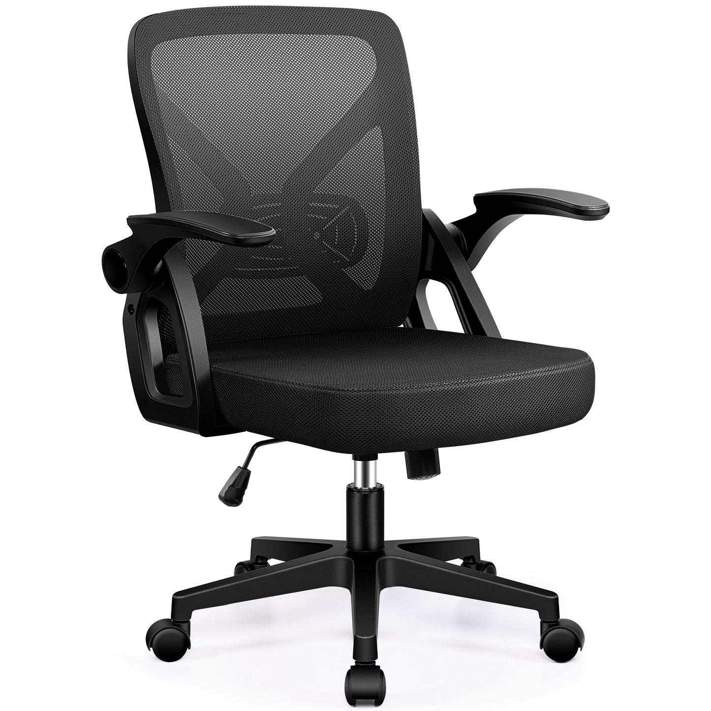 FelixKing Office Chair - Ergonomic Desk Chair Breathable Mesh Task with Wheels and Lumbar Support Home Desk Office Chairs with Flip up Armrest Rolling Swivel for Home Computer Black