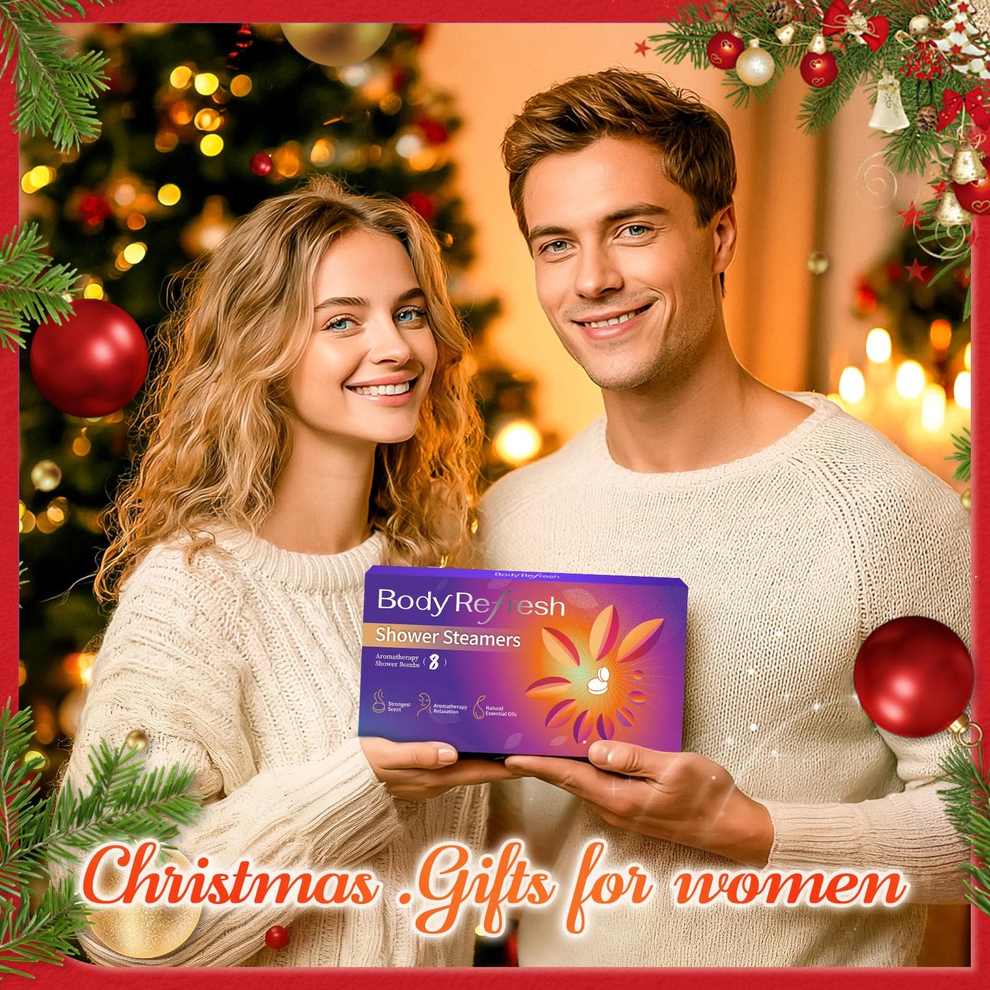 Shower Steamers Aromatherapy - 8 Pack Shower Bombs with Essential Oils, Christmas Gifts for Women Stocking Stuffers, Birthday Gifts for Women Girlfriend Her Self Care Relaxation Home SPA Stress Relief